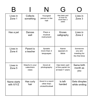 Icebreaker BINGO Card