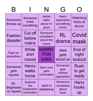 Res Ball Bingo Card