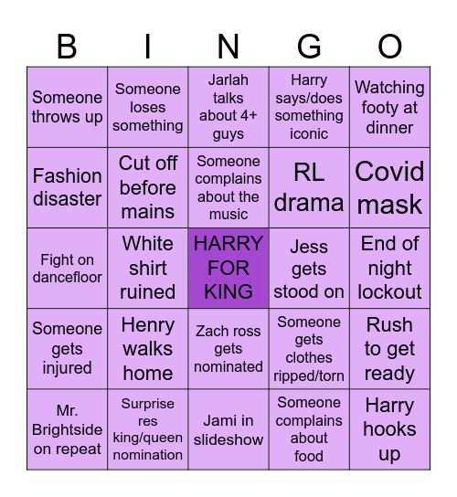 Res Ball Bingo Card