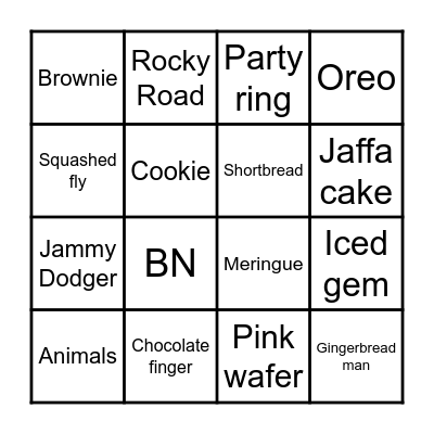 BAKER'S BINGO Card