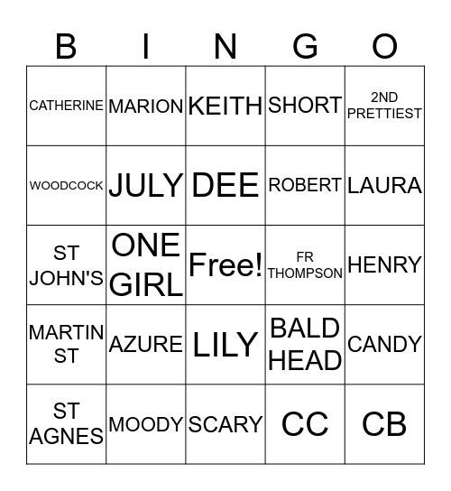 AZURE'S BABY SHOWER Bingo Card