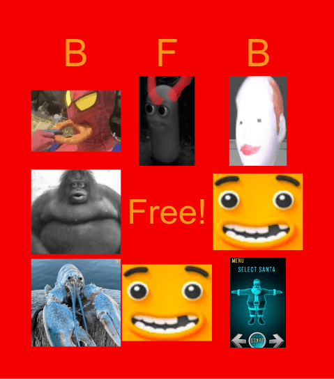 Photo bfb Bingo Card