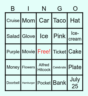 Bingo Bingo Bingo - Let's Play Bingo! Bingo Card