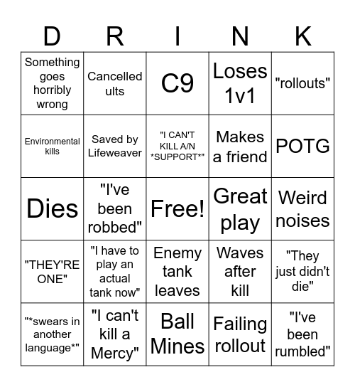 Laurence Bingo Card