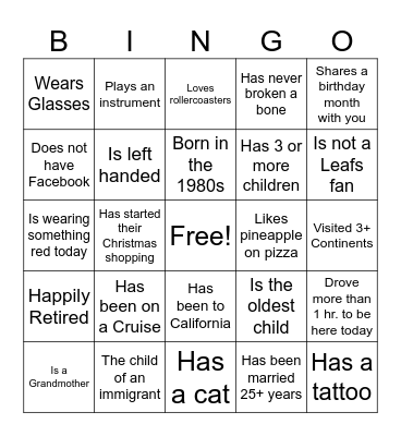 Jenner Family Reunion Bingo Card