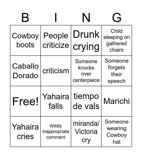 Drink til you drop Bingo Card