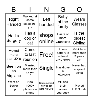 wildcat Bingo Card