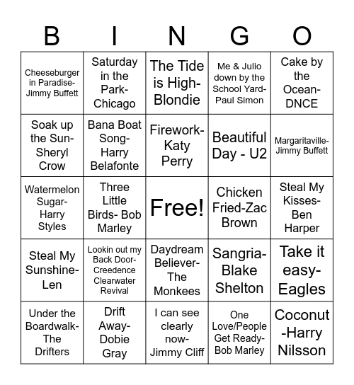 DD48 Beach Bag! Bingo Card