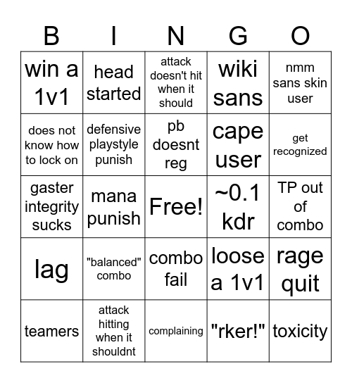 AB BINGO Card