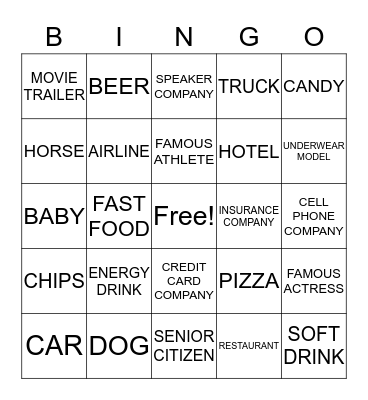 SUPER BOWL 50 Bingo Card