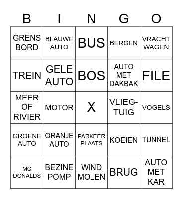 SNELWEG BINGO Card