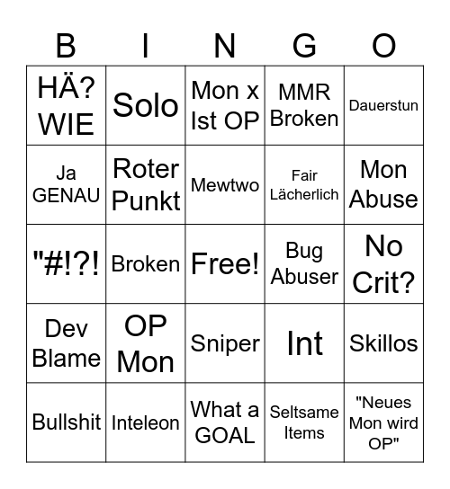 Unite Bullshit Bingo Card