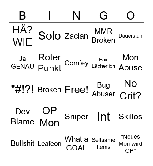 Unite Bullshit Bingo Card