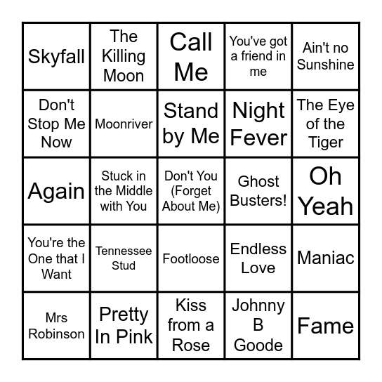 On Cinema, At the Cinema Bingo Card