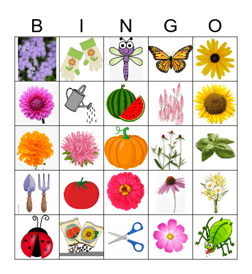 Rupright Family Flowers Bingo Card