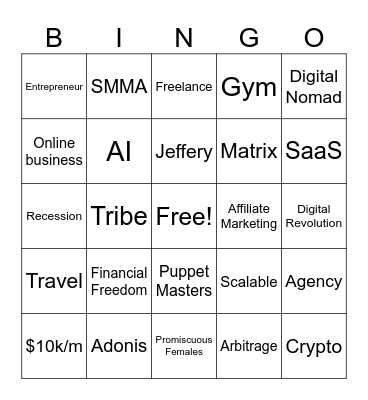 Iman Hamza Tate Bingo Card