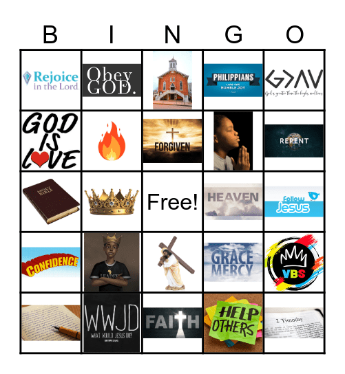 Claim Your Crown - VBS 2023 Bingo Card