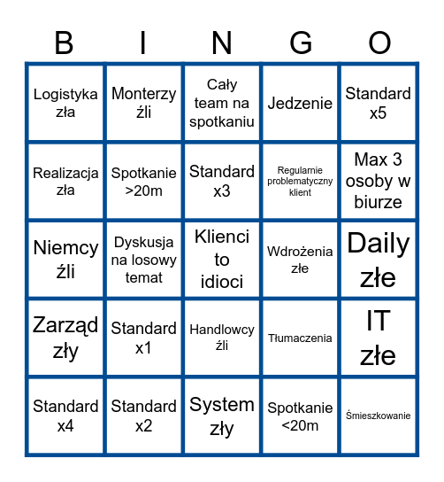 Daily AddSecure Bingo Card