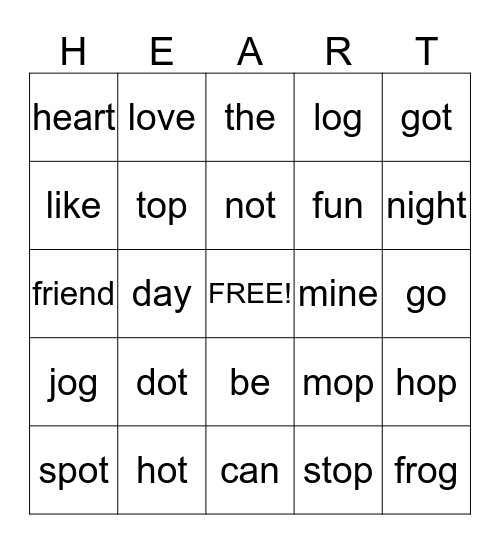 Happy Valentine's Day! Bingo Card