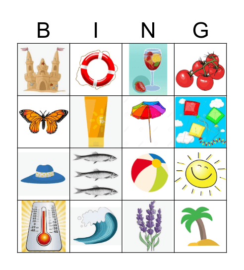 Zomer Bingo Card