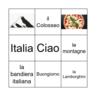 Italian Culture 2 Bingo Card