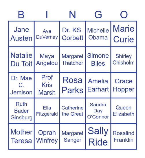 BUILDING VICTORIOUS WOMEN BINGO Card