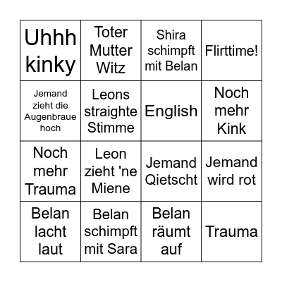 Spieleabend Bingo Card