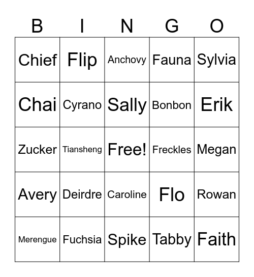 Round 3 Bingo Card