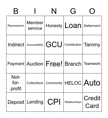 Fun Friday Bingo! Bingo Card