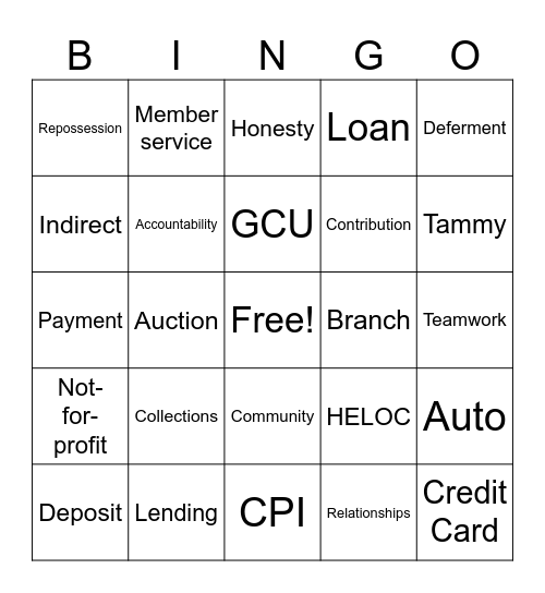 Fun Friday Bingo! Bingo Card