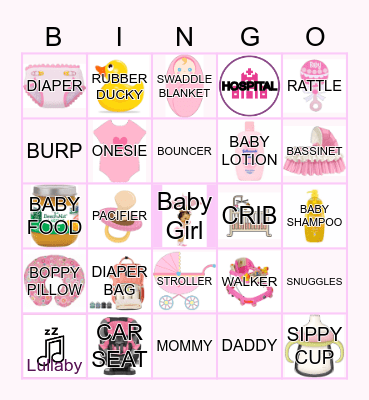 BABY GIRL Bingo Card