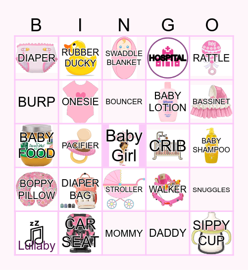 BABY GIRL Bingo Card