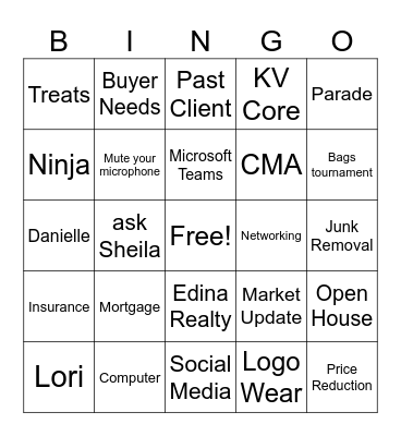 Business meeting Bingo Card