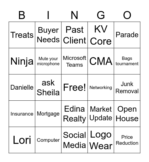 Business meeting Bingo Card