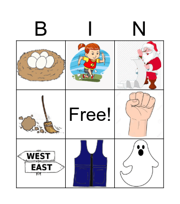 Final /st/ Blends Bingo Card