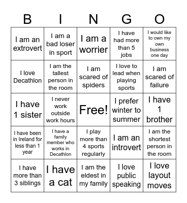 CSL 2332- who are we? Bingo Card