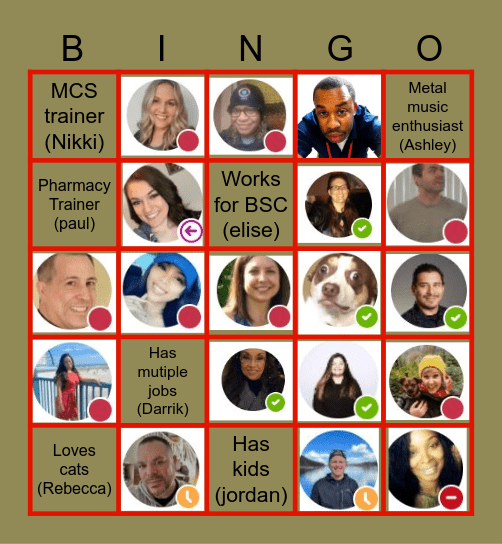 Team Andrew Bingo Card