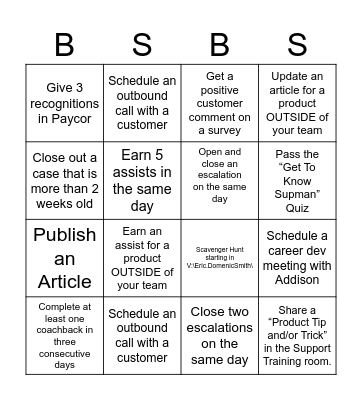 Business Solution Bingo Card