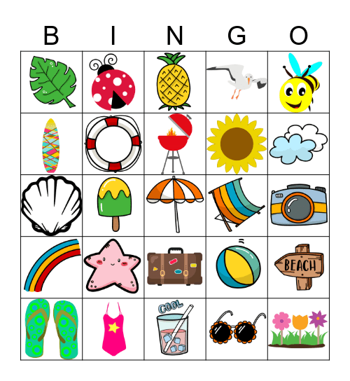 SUMMER Bingo Card