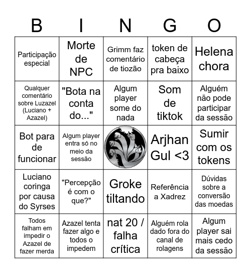 BINGO DE AVELDOR Bingo Card