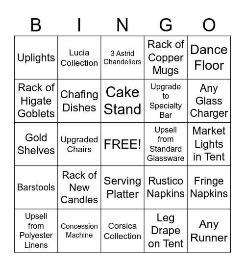 CSSE Sales Bingo! Bingo Card