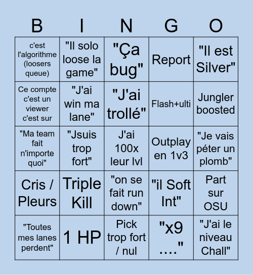 Bingo Sardoche Bingo Card