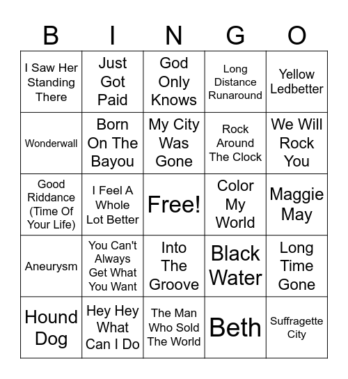 B-SIDES Bingo Card
