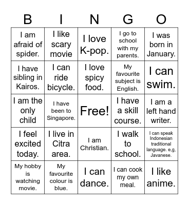 Get known Bingo Card