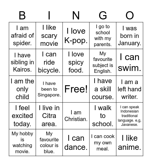 Get known Bingo Card