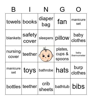 Baby Williams Bingo Card