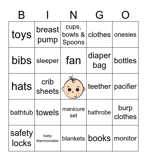 Baby Williams Bingo Card