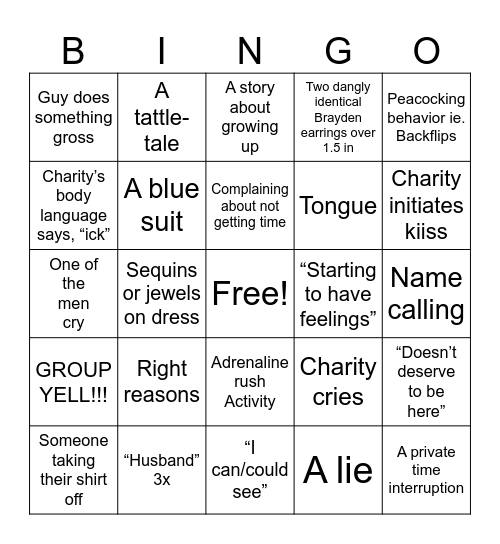 Bachelorette 2023 Bingo Card