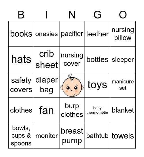 Baby Williams Bingo Card