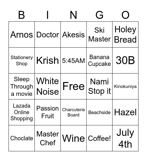 HAPPY BIRTHDAY BINGO! Bingo Card